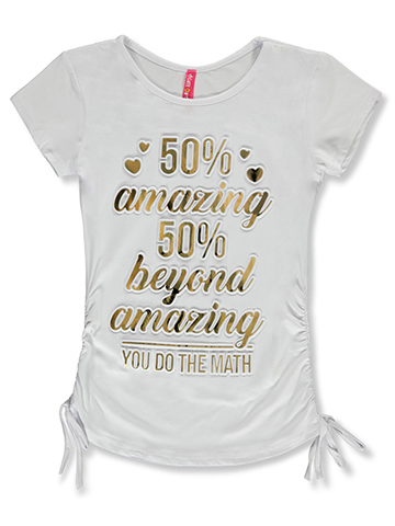 Cute 4 U Girls' Amazing Hearts Knotted T-Shirt - CookiesKids.com