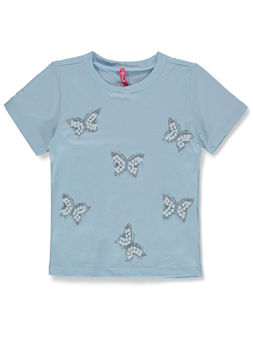 Cute 4 U Girls' Pearl Butterfly T-Shirt - CookiesKids.com
