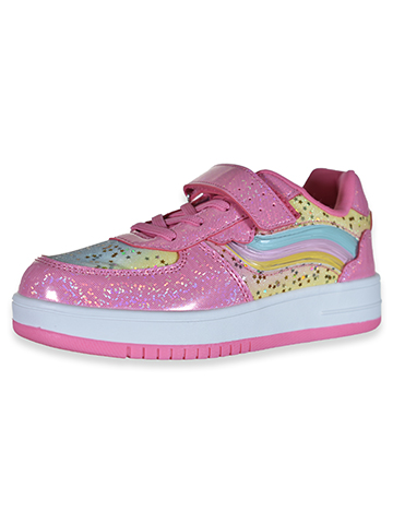 Link Girls' Lo-Top Glitter Rainbow Sneakers - CookiesKids.com
