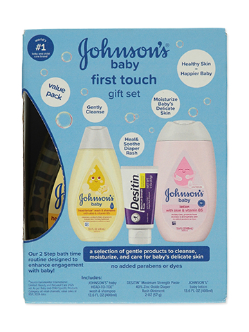 Johnson's Baby First Touch Shampoo Lotion Ointment Gift Set - CookiesKids.com