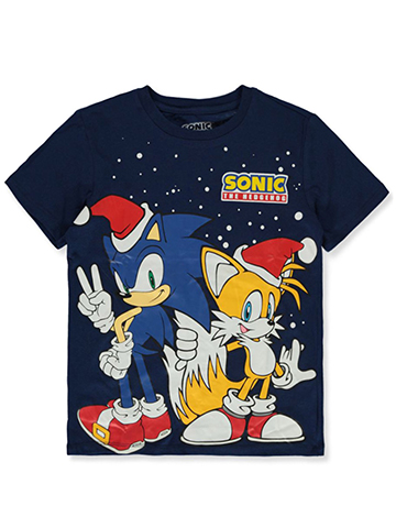 Sonic The Hedgehog Boys' Christmas T-Shirt - CookiesKids.com