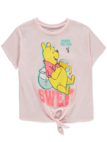 Disney Winnie The Pooh Girls' Tie-Front Box T-Shirt - CookiesKids.com
