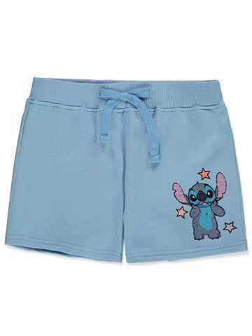 Disney Lilo & Stitch Girls' Chenille Patch Terry Shorts - CookiesKids.com