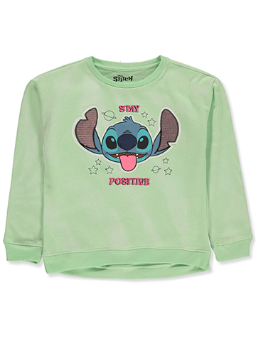 Disney Lilo & Stitch Girls' Fleece Crew Sweatshirt - CookiesKids.com
