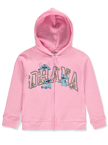 Disney Lilo & Stitch Girls' Fleece Embroidered Hoodie - CookiesKids.com