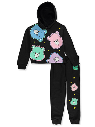 Carebears Girls' 2-Piece Fleece Joggers Set Outfit - CookiesKids.com