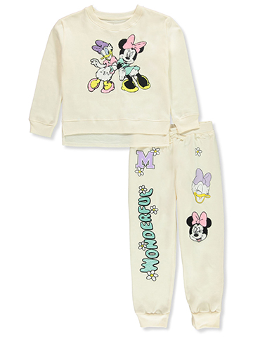 Disney Minnie Mouse Girls' 2-Piece Joggers Set Outfit - CookiesKids.com