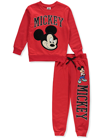 Disney Mickey Mouse Boys' 2-Piece Chenille Joggers Set Outfit - CookiesKids.com