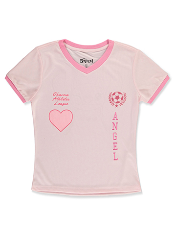 Disney Lilo & Stitch Girls' Football Jersey T-Shirt - CookiesKids.com