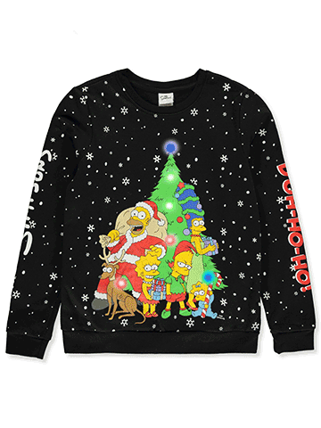 The Simpsons Boys' Light-Up Ugly Christmas Sweatshirt - CookiesKids.com