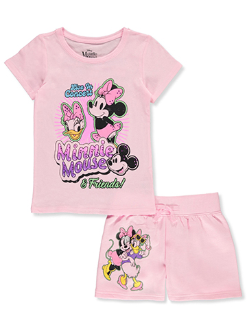 Disney Minnie Mouse Girls' 2-Piece Shorts Set Outfit - CookiesKids.com