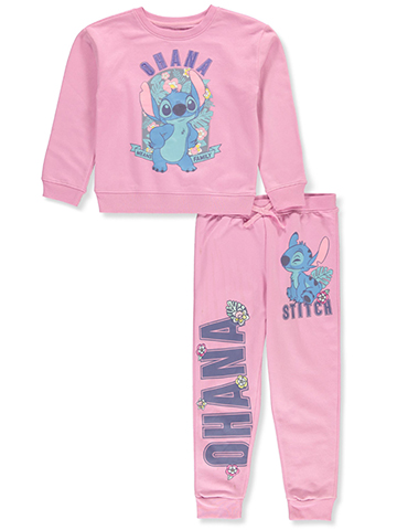 Disney Lilo & Stitch Girls' 2-Piece Joggers Set Outfit - CookiesKids.com