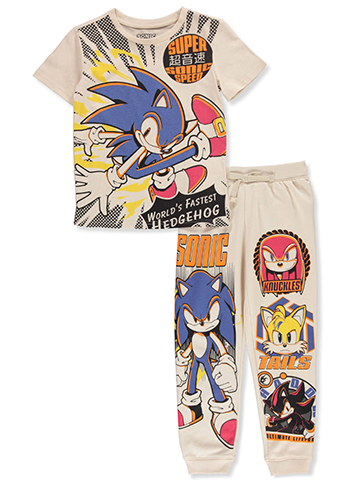 Sonic The Hedgehog Boys' 2-Piece Joggers Set Outfit - CookiesKids.com