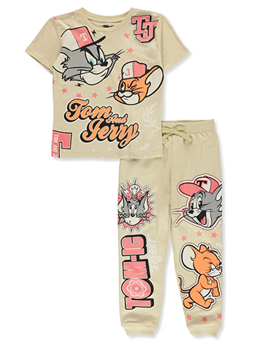 Tom & Jerry Boys' 2-Piece Jogger Set Outfit - CookiesKids.com