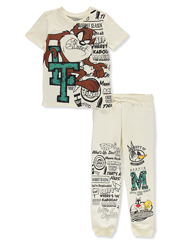 Looney Tunes Boys 2-Piece Taz Joggers Set Outfit - CookiesKids.com