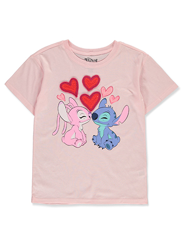 Disney Lilo & Stitch Girls' Hearts T-Shirt - CookiesKids.com