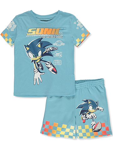 Sonic The Hedgehog Boys' 2-Piece Racer Shorts Set Outfit - CookiesKids.com