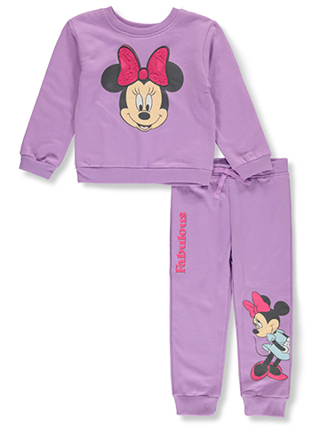 Disney Minnie Mouse Girls' 2-Piece Joggers Set Outfit - CookiesKids.com