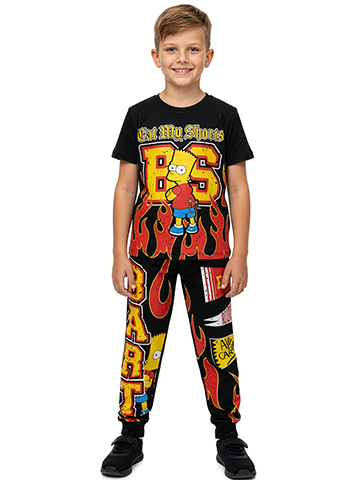 The Simpsons Boys' Bart Simpson 2-Piece Joggers Set Outfit - CookiesKids.com