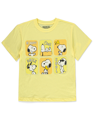 Peanuts Snoopy Yellow Graphic T-Shirt - CookiesKids.com