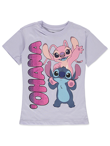Disney Stitch Lavender Graphic Tee - CookiesKids.com