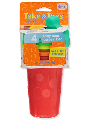 Take & Toss 4-Pack Sippy Cups - CookiesKids.com