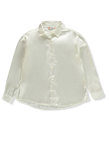 Jolie & Joy Girls' Satin L/S Shirt - CookiesKids.com
