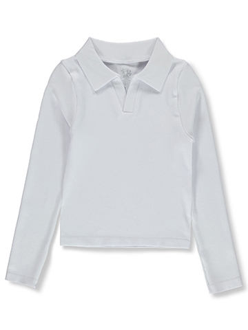Jolie & Joy Girls' Long-Sleeve Polo Shirt - CookiesKids.com