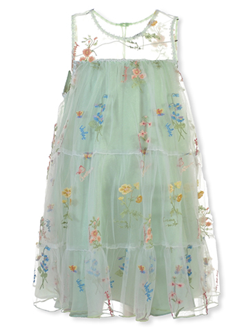 Bonnie Jean Girls' Floral Illusion Dress - CookiesKids.com