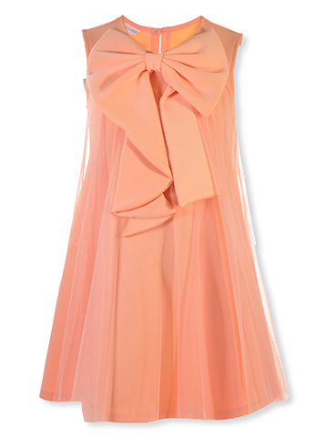 Bonnie Jean Girls' Bow Trapeze Dress - CookiesKids.com