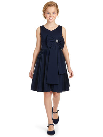 Bonnie Jean Girls' Big Bow Scuba Dress - CookiesKids.com