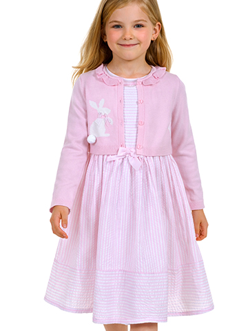 Bonnie Jean Girls' 2-Piece Dress Cardigan Set Outfit - CookiesKids.com