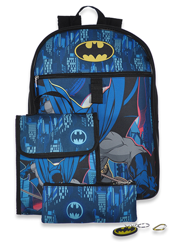 Batman Boys' 5-Piece Backpack Lunchbox Set - CookiesKids.com
