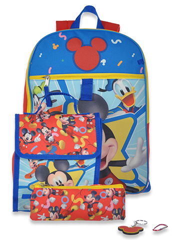 Disney Mickey Mouse Boys' 5-Piece Backpack Lunchbox Set - CookiesKids.com