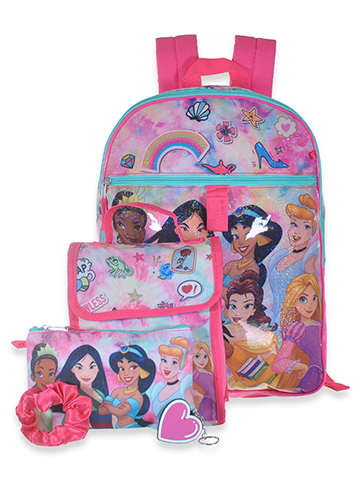 Disney Princess Girls' 5-Piece Backpack Lunchbox Set - CookiesKids.com