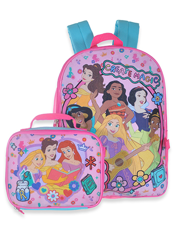 Disney Princess Girls' 2-Piece Backpack Lunchbox Set - CookiesKids.com
