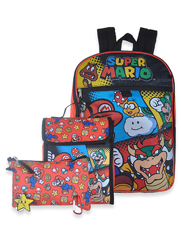Super Mario Bros. Boys' 5-Piece Backpack Lunchbox Set - CookiesKids.com