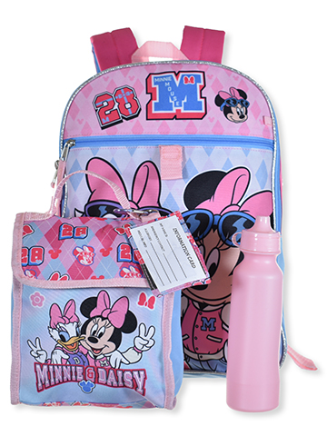 Disney Minnie Mouse Girls' Backpack, Lunch Bag and Water Bottle Set - CookiesKids.com