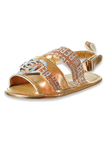 Bebe Baby Girls' Metallic Glitter Sandals - CookiesKids.com