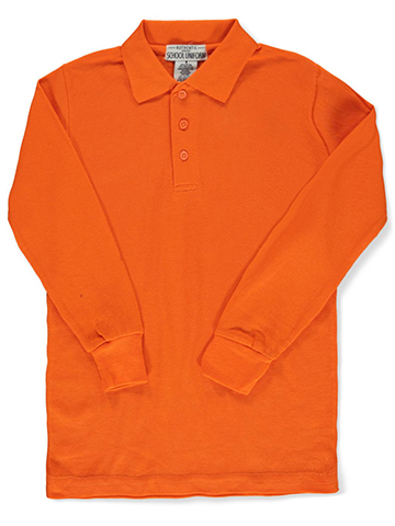Galaxy Uniform Boys' Long-Sleeved Pique Polo Shirt - CookiesKids.com
