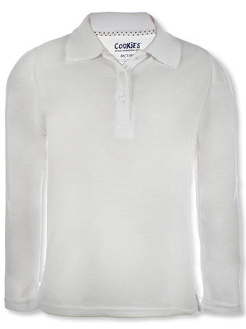 Cookie's Girls' L/S Picot Trim Polo - CookiesKids.com