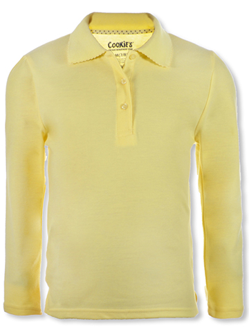 Cookie's Girls' L/S Picot Trim Polo - CookiesKids.com