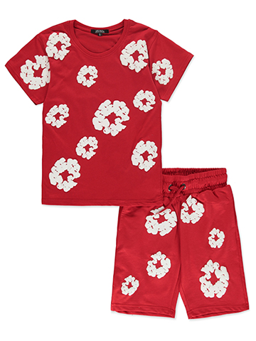 Galaxy Wreath Print Pajama Set - CookiesKids.com