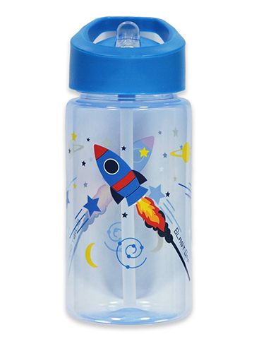 Little Me Baby Boys' Rocket Flip Top Water Bottle - CookiesKids.com