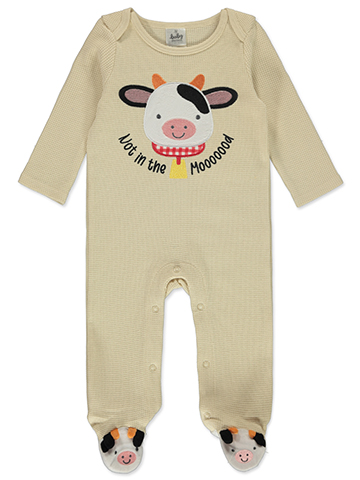 Baby Starters Baby Unisex Moo Footed Coveralls - CookiesKids.com
