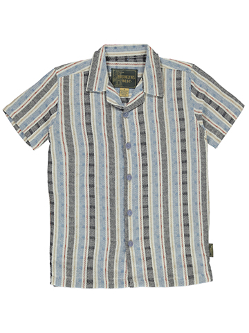 Brooklyn's Best Boys' Waves Woven Button-Up Shirt - CookiesKids.com