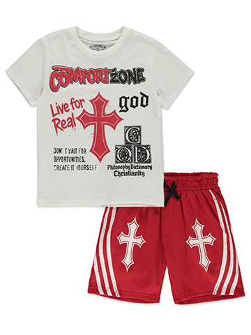 Billion Dollar Coin Boys' 2-Piece Fleece Shorts Set Outfit - CookiesKids.com