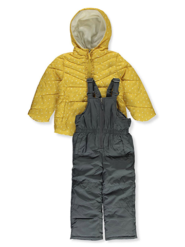 Pink Platinum Girls' 2-Piece Hearts Snowsuit Set - CookiesKids.com