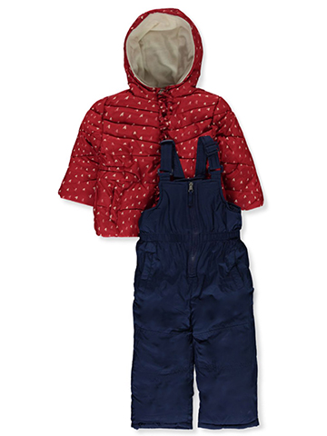 Pink Platinum Baby Girls' 2-Piece Heart Snowsuit Set - CookiesKids.com