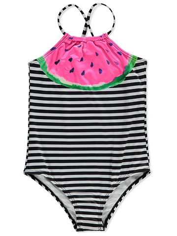 Pink Platinum Girls' 1-Piece Watermelon Swimsuit Set Outfit - CookiesKids.com